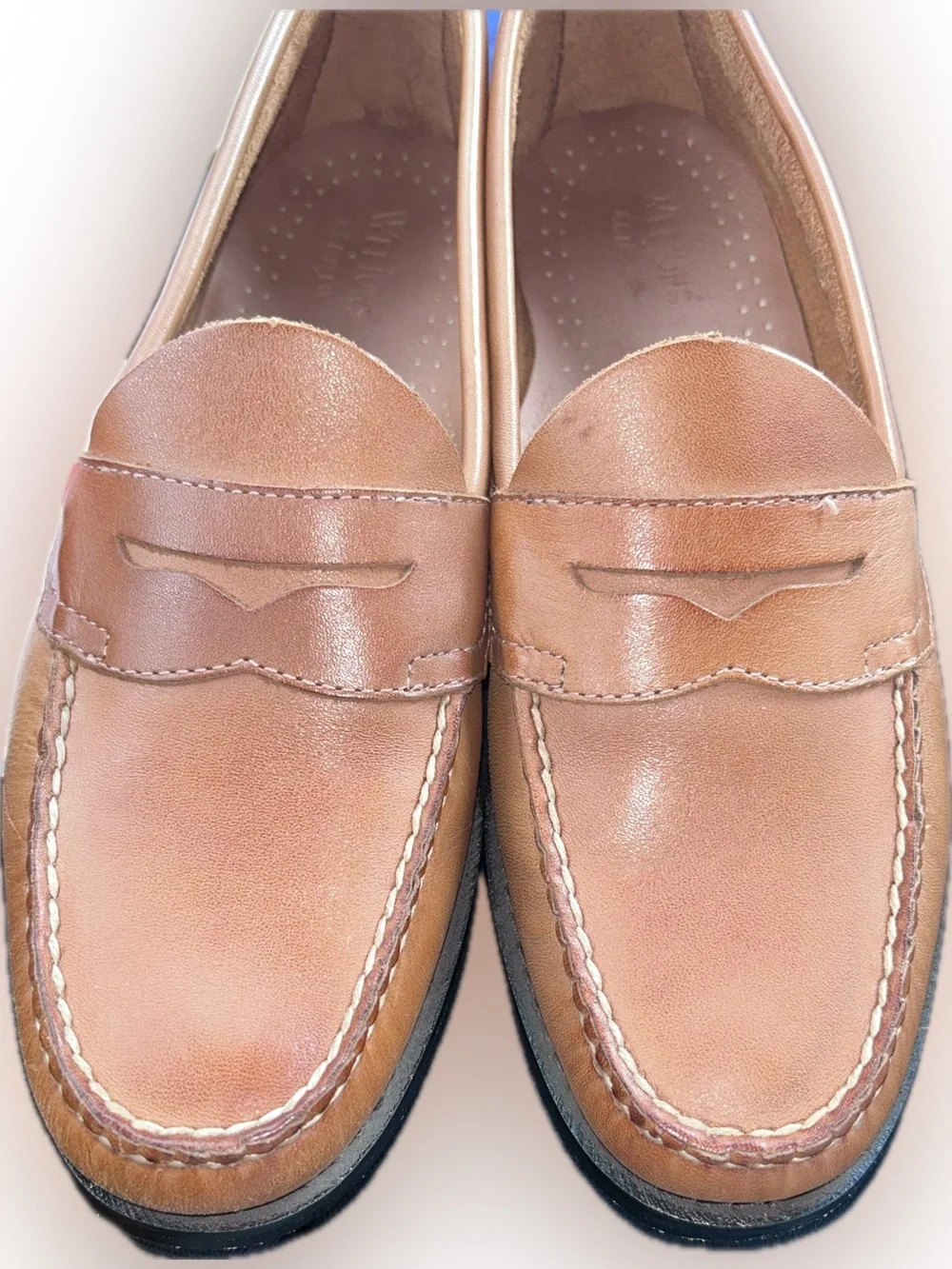 GH Bass Walter Weejuns Brown Leather Penny Loafers Old Money Grandpa Shoes 9D